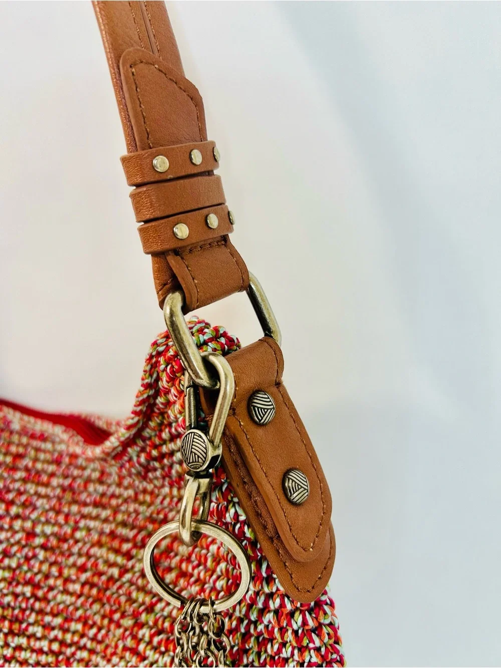 The Sak Sequoia Crochet Hobo, Red Static, Large